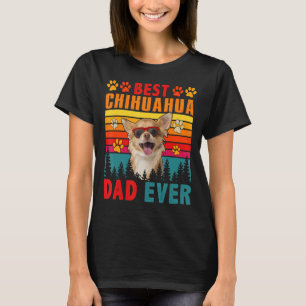 T-shirt Vintage Retro Best Chihuahua Papa Jamais mignon Ch