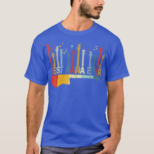 T-shirt Vintage rétro Best Nana Ever Guitare Lover Guitari