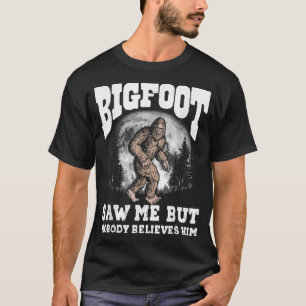T-shirt Vintage Retro Bigfoot M'A Vu Mais Personne Ne Croi