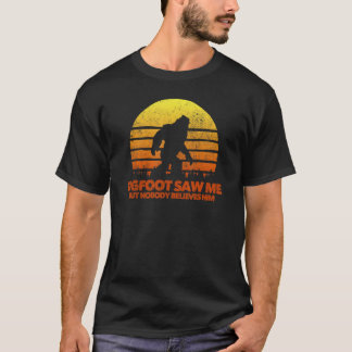 T-shirt Vintage Retro Bigfoot M'A Vu Mais Personne Ne Croi