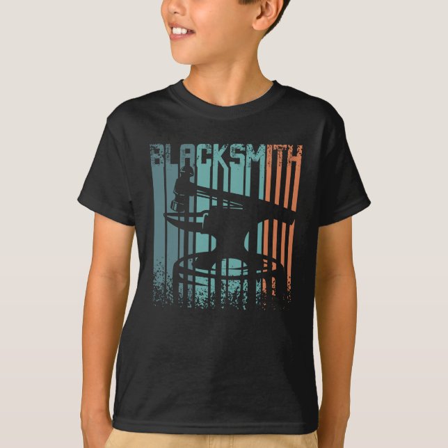 T-shirt Vintage Retro Blacksmith (Devant)