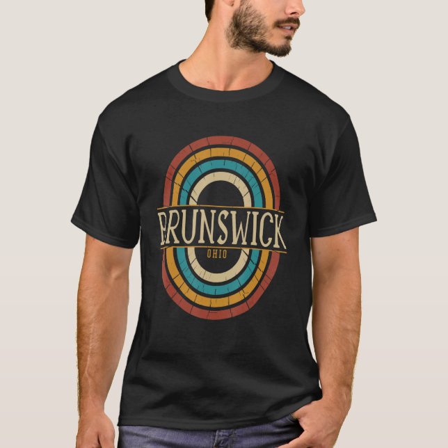 T-shirt Vintage Retro Brunswick Ohio OH Souvenirs (Devant)
