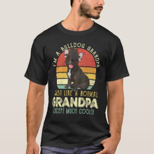 T-shirt Vintage Retro Bulldog Grandpa Matching Family Bull