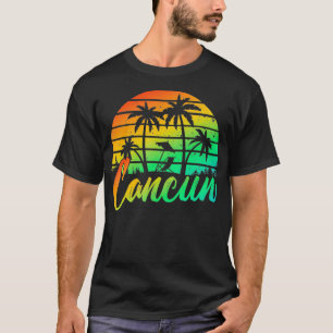 T-shirt Vintage Retro Cancun Fier Mexique Mexique Été V