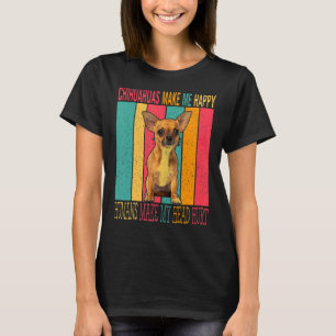 T-shirt Vintage Retro Chihuahuas Rendre Heureux Les Humain