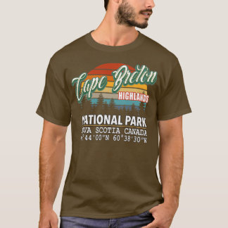 T-shirt Vintage Retro Color Cape Breton Highlands National