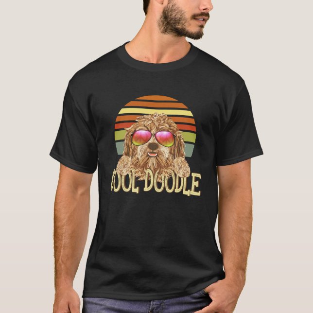 T-shirt Vintage Retro Cool Goldendoodle (Devant)