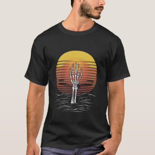 T-shirt Vintage Rétro Coucher de soleil Halloween Zombie M