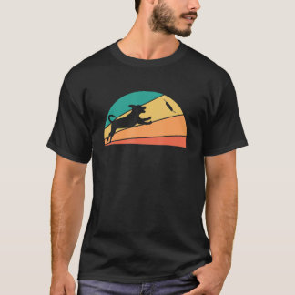 T-shirt Vintage Retro Dock Diving Jumping Dogs Water Sport