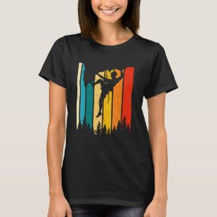 T-shirt Vintage Retro Escalade Mountain Climber Pour Mens
