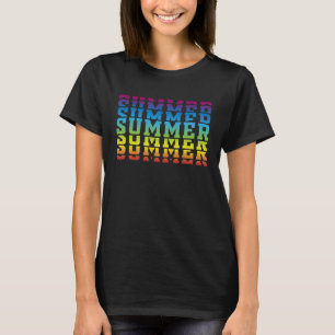 T-shirt Vintage Retro Été Coloré Été S empilé