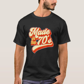 T-shirt Vintage Rétro Fabriqué Dans Les Années 70 Né Anniv