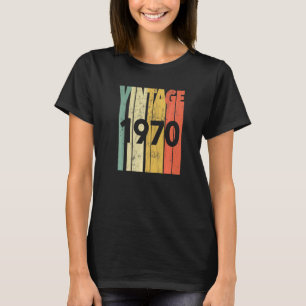 T-shirt Vintage Rétro Fabriqué En 1970 Classique Anniversa