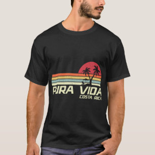 T-shirt Vintage Retro Famille Vacances Costa Rica Pura Vid