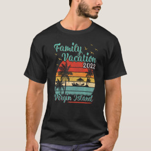 T-shirt Vintage Retro Famille Vacation 2022 Virgin Island