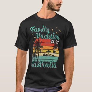 T-shirt Vintage Retro Family Vacation 2022 Australia Beach