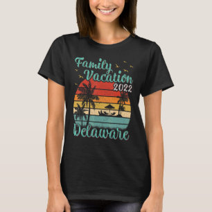 T-shirt Vintage Retro Family Vacation 2022 Delaware Beach