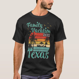 T-shirt Vintage Retro Family Vacation 2022 Texas Beach