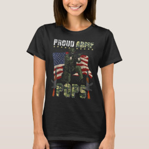 T-shirt Vintage Retro Fiers Pops Soldat Amérique Militaire