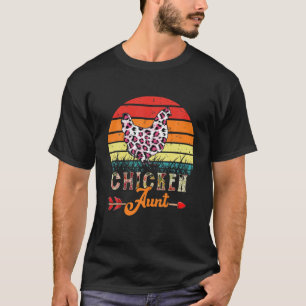 T-shirt Vintage Retro Fleurs Tantes De Poulet Léopard Poul