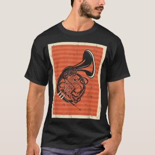 T-shirt Vintage Retro French Horn Music Lover Hornist4