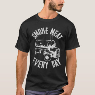 T-shirt Vintage Retro Fumer Viande Tous les jours Funny BB
