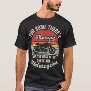 T-shirt Vintage Retro Funny Motorcycle Rider Thérapie Bike