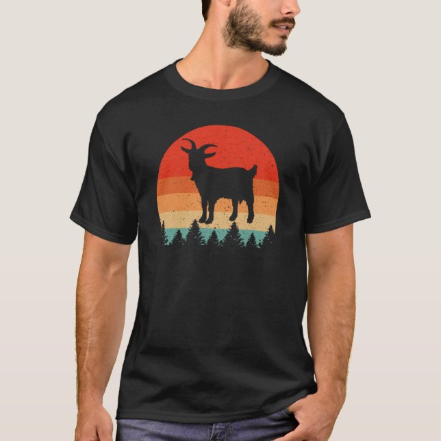 T-shirt Vintage Retro Goat Animal Goat (Devant)
