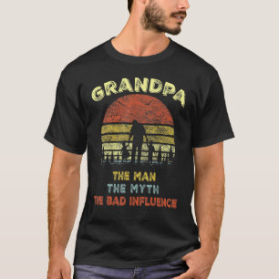 T-shirt Vintage Retro Grand-Père L'Homme Le Mythe La Mauva
