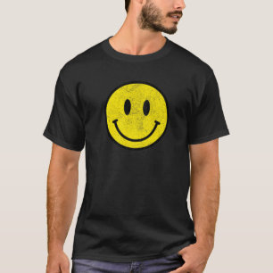 T-shirt Vintage Retro Happy Smiley Face 80'S 90'S Aestheti