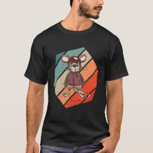 T-shirt Vintage Retro Hexa Pilote Propriétaire Rat Rodent