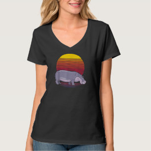 T-shirt Vintage Retro Hippo Lover Hippopotamus
