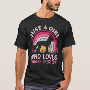 T-shirt Vintage Retro Juste Une Fille Qui Aime La Creste C
