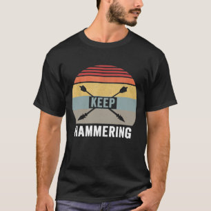 T-shirt Vintage Retro Keep Hammery Archery Motivationnel