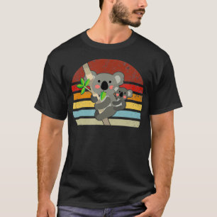 T-shirt Vintage Retro Koala Lover Papa maman garçon fille 