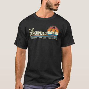 T-shirt Vintage Retro Le Père Penguin Animal Zookeeper Su