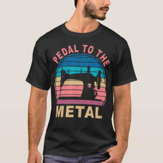 T-shirt Vintage Retro Machine à Coudre à Pédale Métal Lo