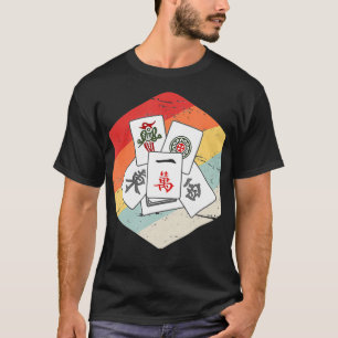 T-shirt Vintage Retro Mahjong Place Mahjong Board Game1