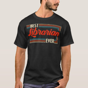 T-shirt Vintage Retro Meilleur bibliothécaire jamais Monde