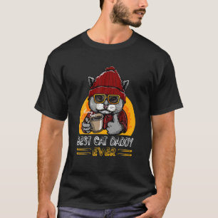 T-shirt Vintage Retro Meilleur Chat Papa Jamais Drôle Papa
