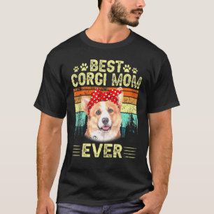 T-shirt Vintage Retro Meilleur Corgi Maman Ever Chien