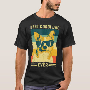 T-shirt Vintage Retro Meilleur Corgi Papa Jamais Fête des 