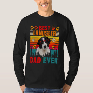 T-shirt Vintage Rétro Meilleur Papa Landseer Jamais Cute C