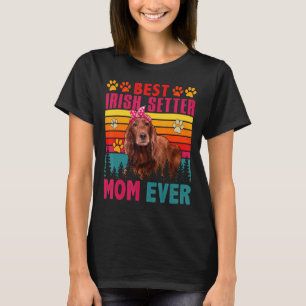 T-shirt Vintage Retro Meilleur Setter irlandais Maman touj