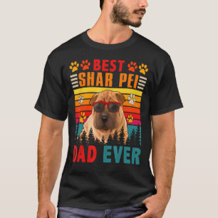 T-shirt Vintage Retro Meilleur Shar Pei Papa Jamais mignon