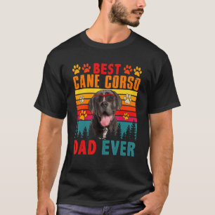 T-shirt Vintage Retro Meilleure Canne Corso Papa Jamais mi