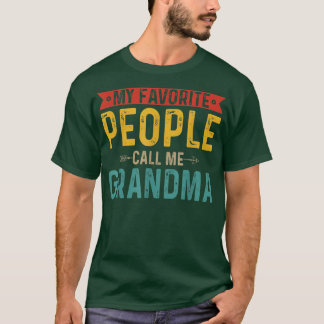 T-shirt Vintage Rétro Mes Favoris Les Gens M'Appelent Gran