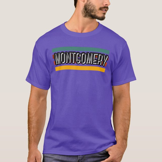 T-shirt Vintage Retro Montgomery (Devant)