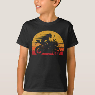 T-shirt Vintage Retro Motorcycle Racing Biker Sport Street
