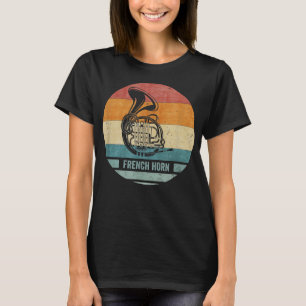 T-shirt Vintage Rétro Musicien de la Corne française Silho